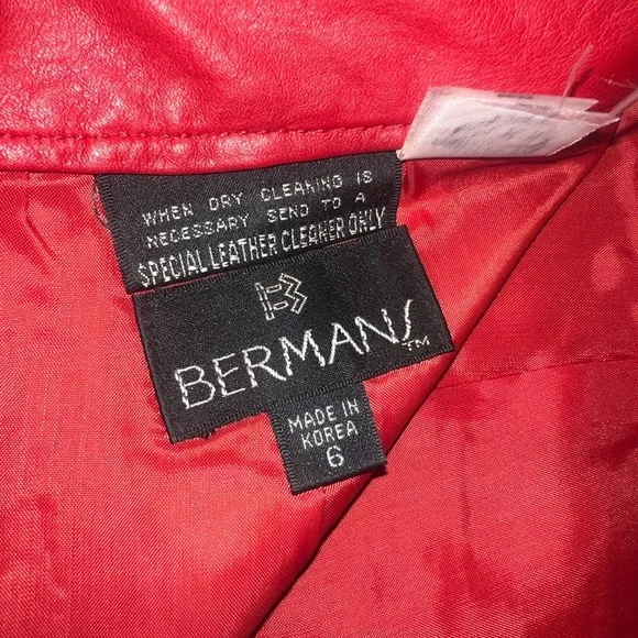 Vintage Bermans Red Leather Skirt Top Cowboy Boots Set Small 6 J. Chrisholm